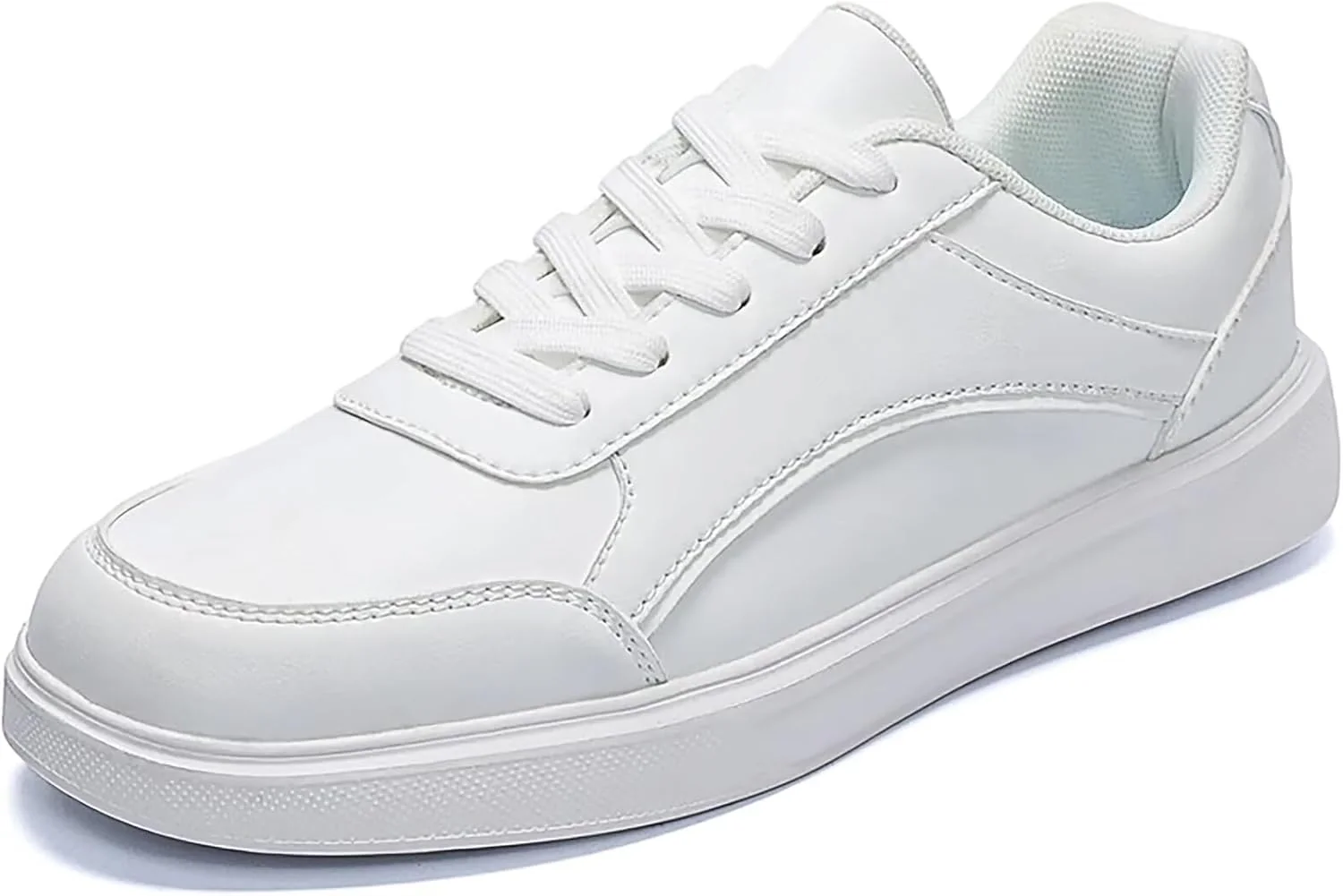 Men's Casual Sneakers Lightweight Fashion Walking Shoes Low Top PU Leather Classic Skate Shoe