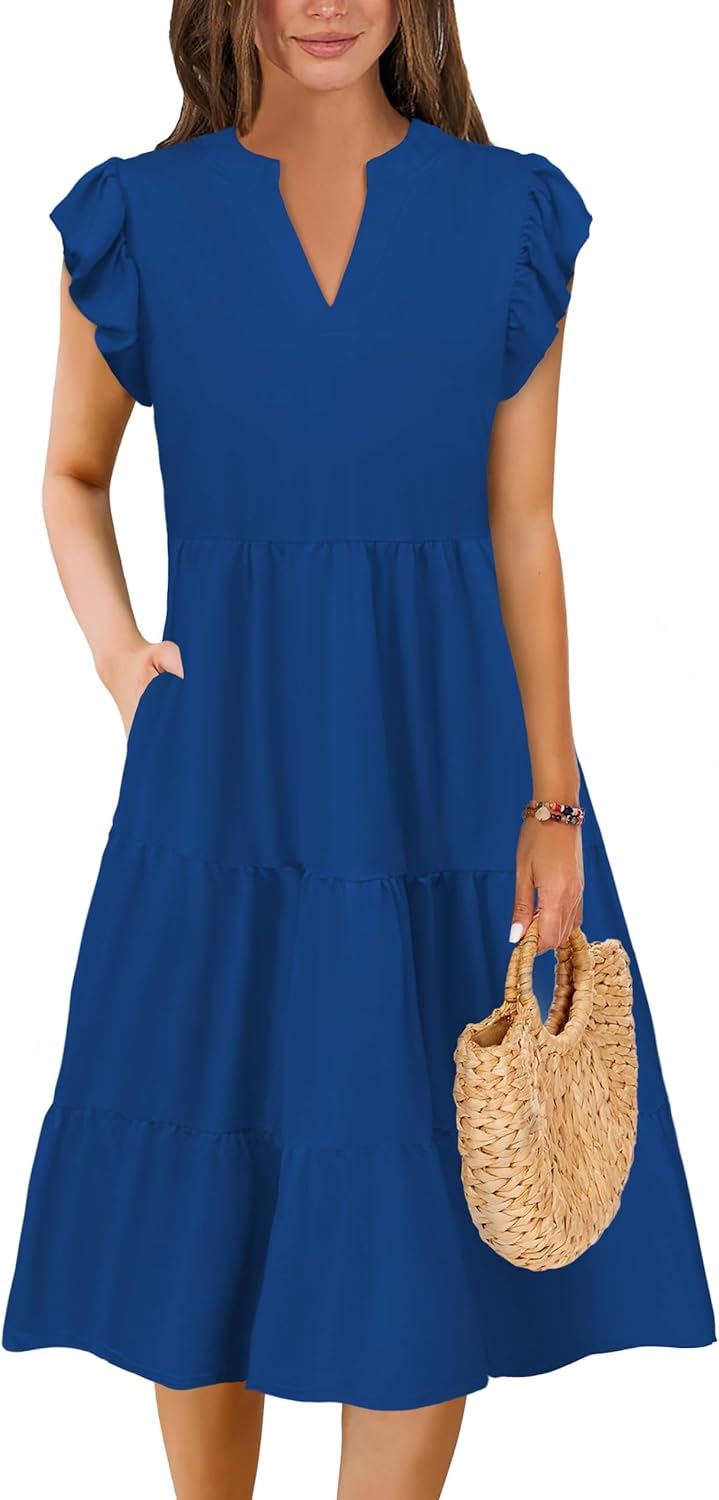 Summer Dresses for Women 2025 Elegant Classy Casual Plus Size Spring Midi Fashion Dress S-XXL