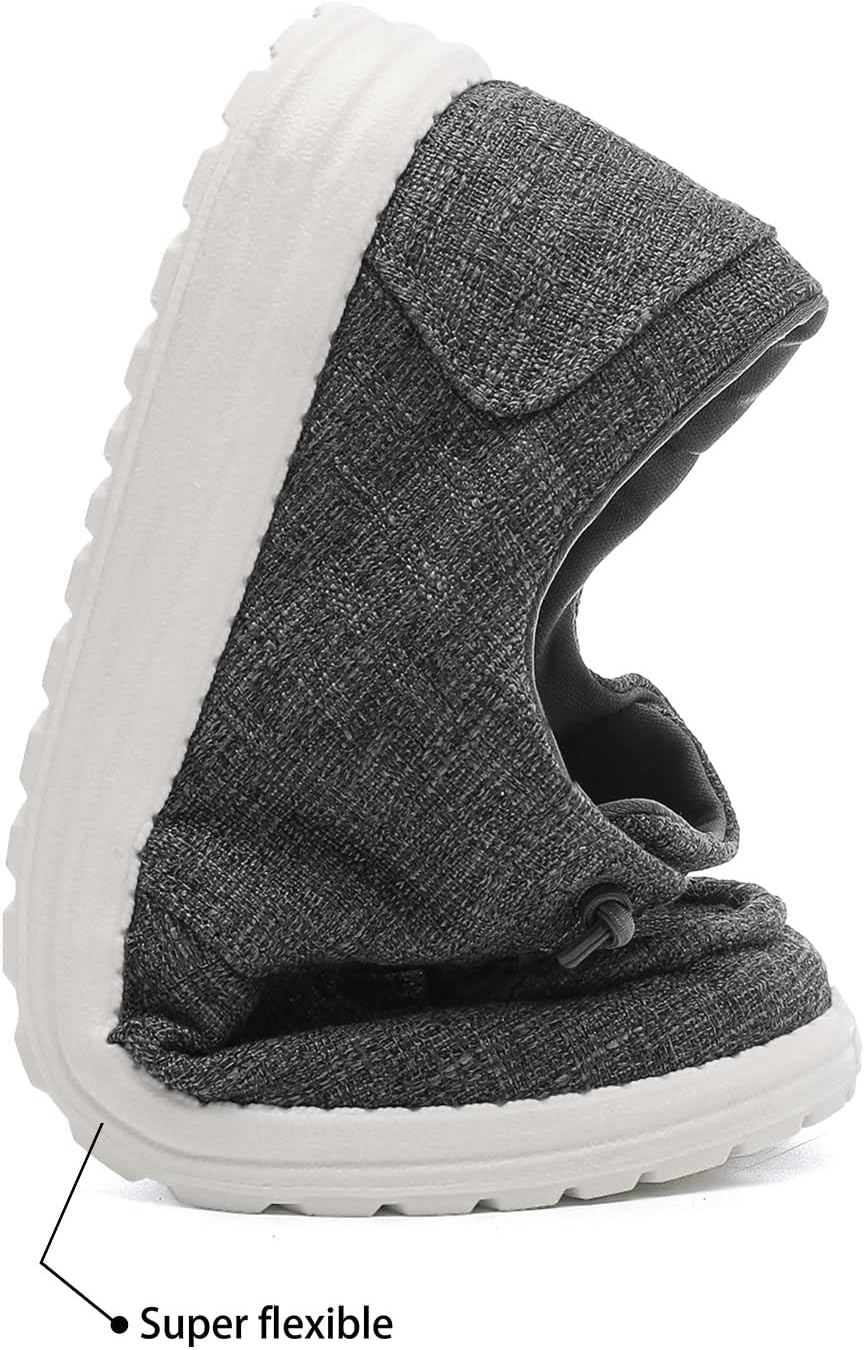 Men's Lightweight Soft Deck Shoes, Cotton Canvas Loafers for Casual Occasions