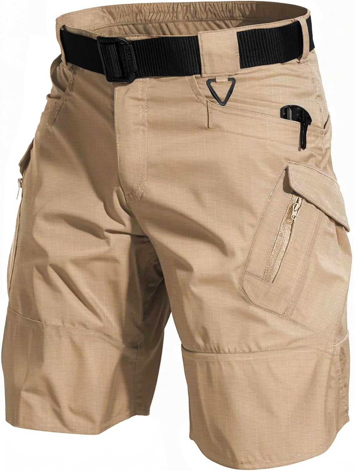 Men's Hiking Shorts Waterproof Tactical Cargo Short Pants Quick Dry Work Shorts with Multi Pockets(No Belt)