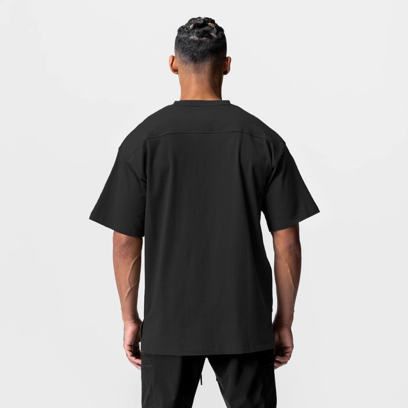 Men's Cotton Short Sleeve Crew Neck Shirts Athletic Tops Tees Oversized Gym Clothes for Men S-XXL