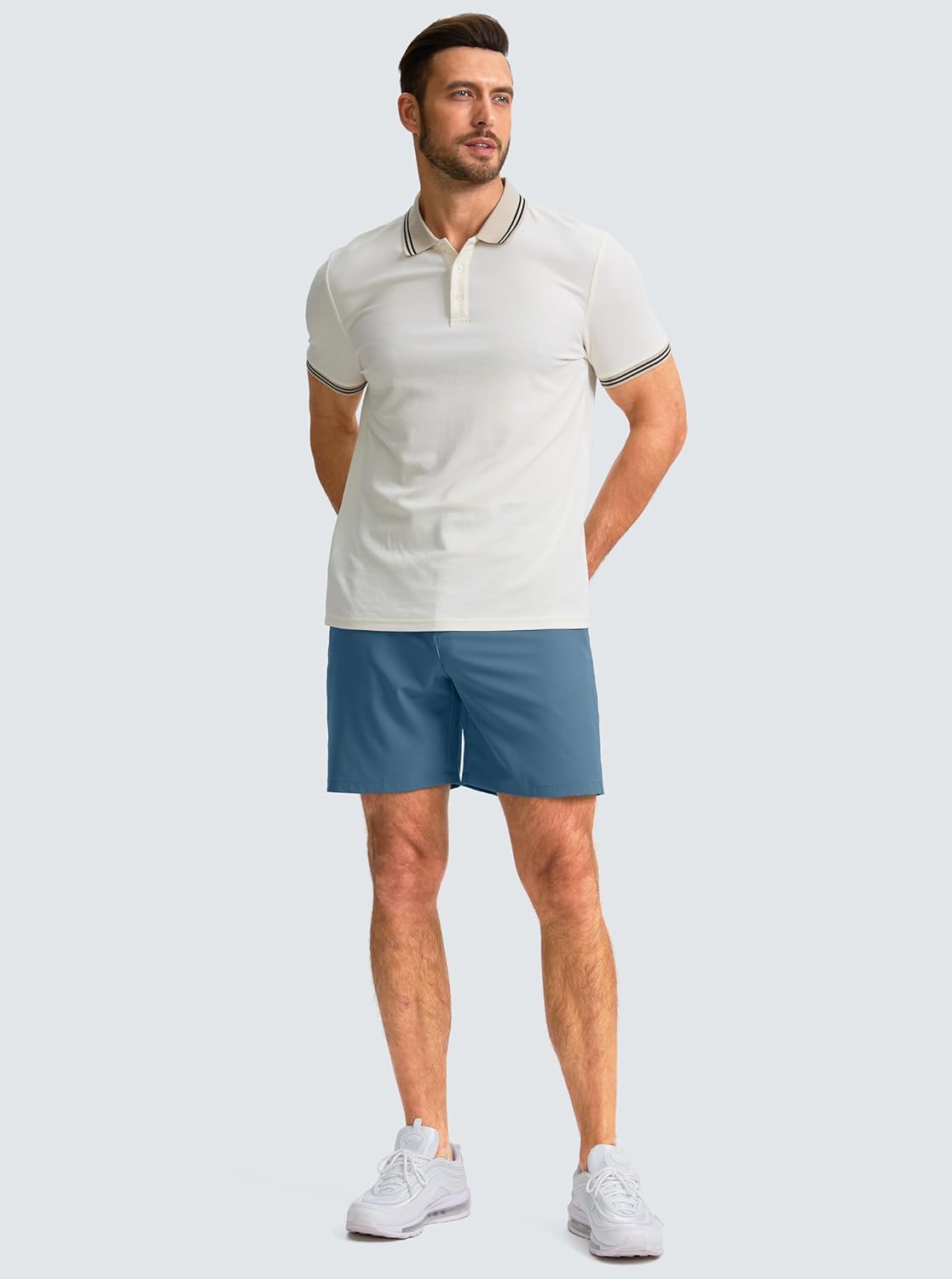 Men's Casual Shorts 7" Lightweight Golf Shorts for Men Stretch with 3 Pockets Quick Dry Breathable Work Shorts