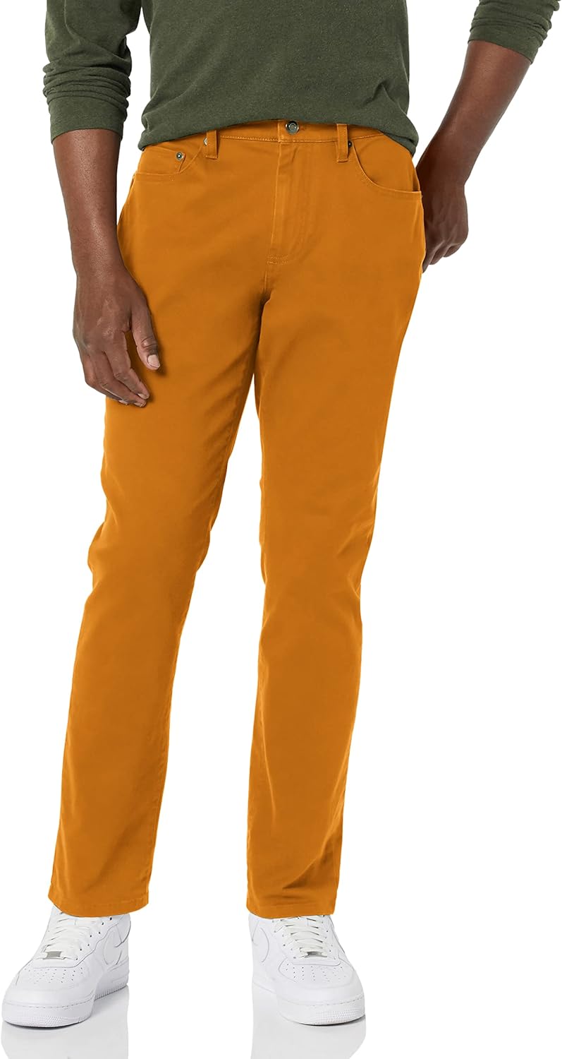 Men's Athletic-Fit Pants, 5-Pocket Stretch Twill Work, Big & Tall